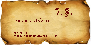 Terem Zalán névjegykártya