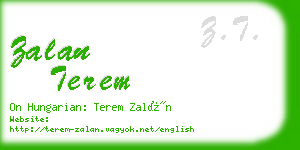 zalan terem business card